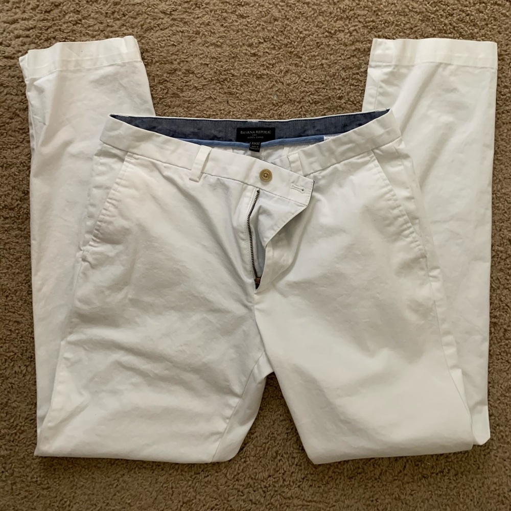 Banana Republic Aiden Chino 33x32 White